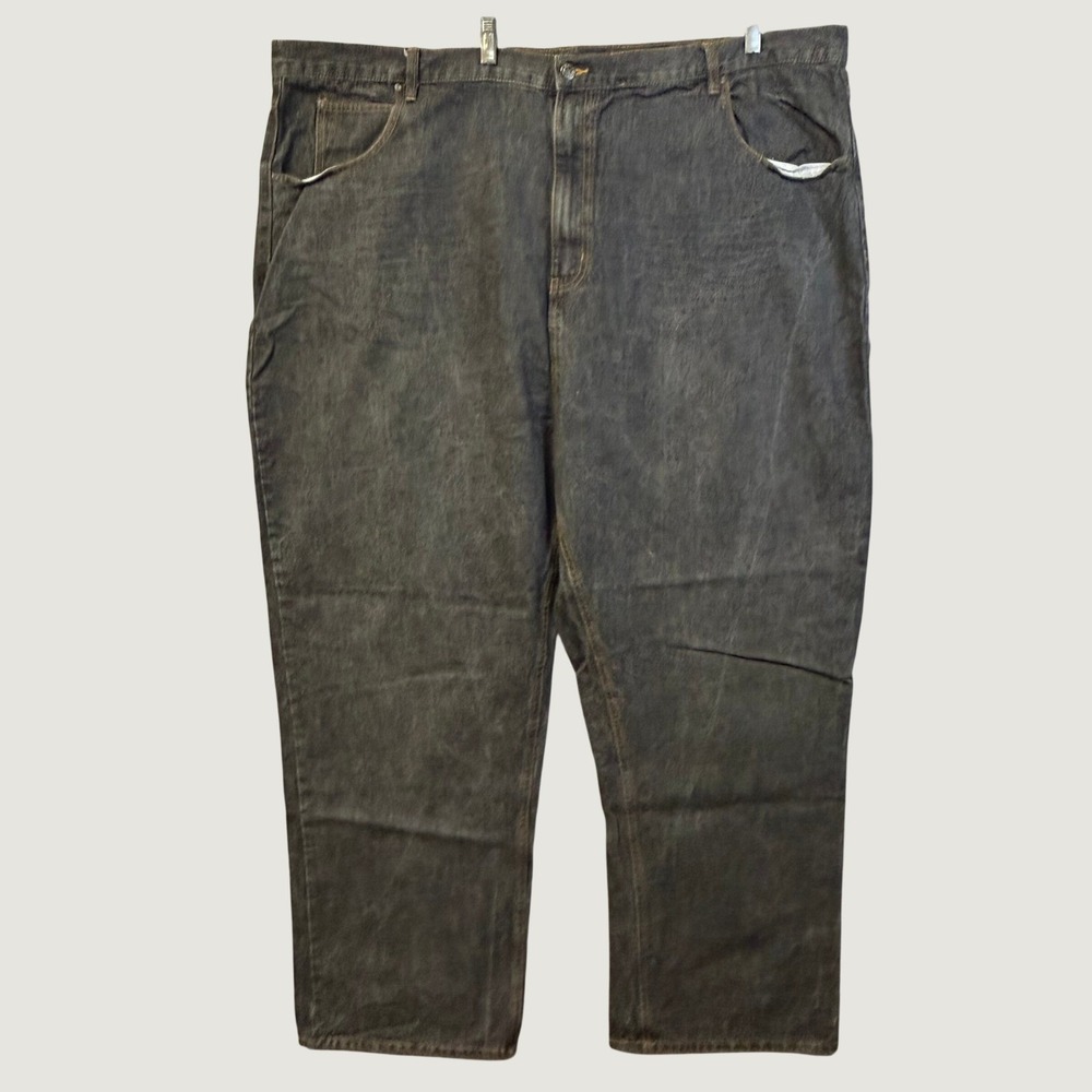 Beverly Hills Polo Club Mens Drk Wash Denim Jeans 52x30 Straight Leg Five Pocket